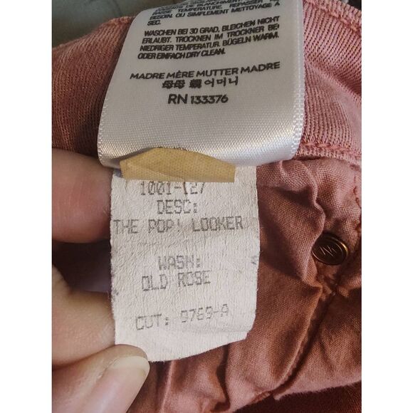 Mother Women's Size 27 The Looker Pop Old Rose Pink Jeans RARE - Picture 8 of 8